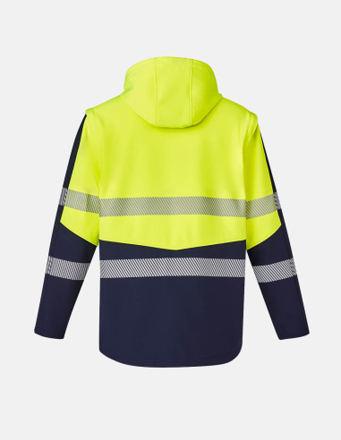 Unisex Streetworx 2 In 1 Stretch Softshell Jacket Yellow/Navy