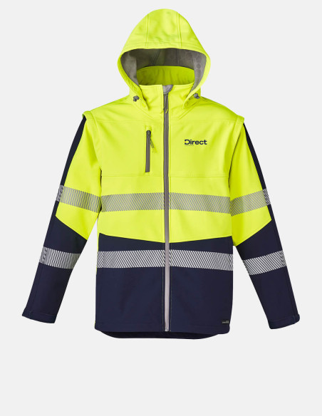 Unisex Streetworx 2 In 1 Stretch Softshell Jacket Yellow/Navy