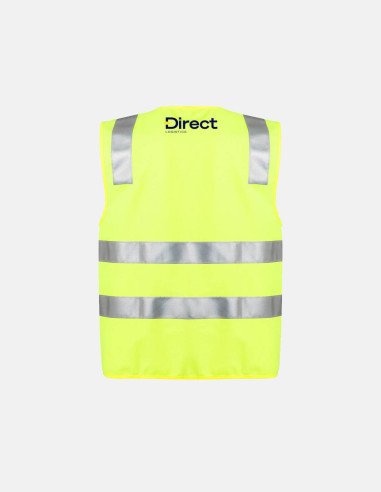 Unisex Hi Vis Zip Vest Yellow