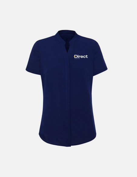 Womens Juliette Short Sleeve Blouse Navy