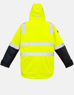 Mens Hi Vis 4 In 1 Waterproof Jacket Yellow/Navy 2